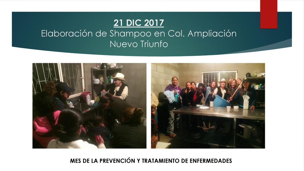 21 DIC 2017 Elaboración de Shampoo en Col. Ampliación Nuevo Triunfo