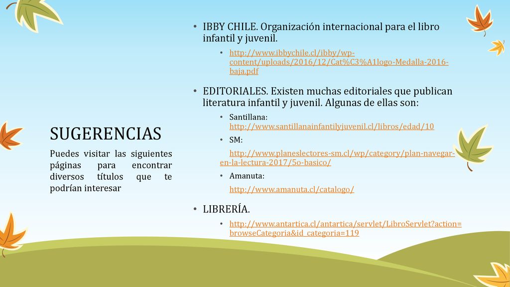IBBY CHILE. Organización internacional para el libro infantil y juvenil.