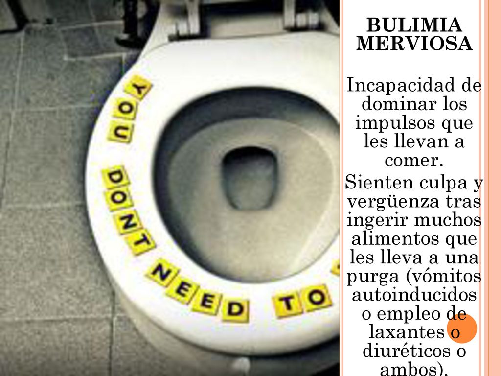 Incapacidad de dominar los impulsos que les llevan a comer.