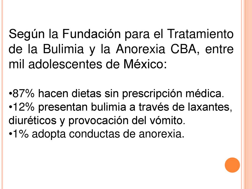 Según la Fundación para el Tratamiento de la Bulimia y la Anorexia CBA, entre mil adolescentes de México: