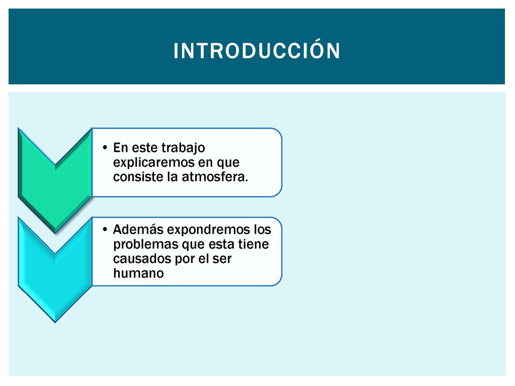 Introducción En este trabajo explicaremos en que consiste la atmosfera.