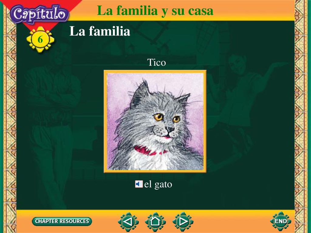 La familia y su casa La familia 6 Tico el gato