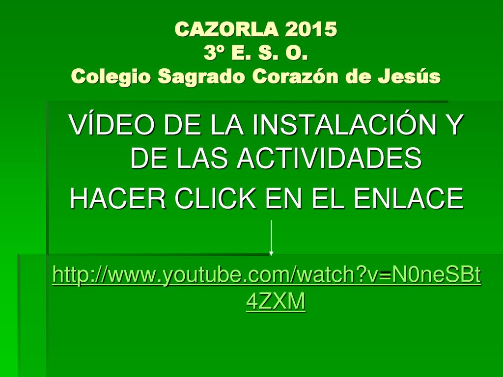 CAZORLA º E. S. O. Colegio Sagrado Corazón de Jesús