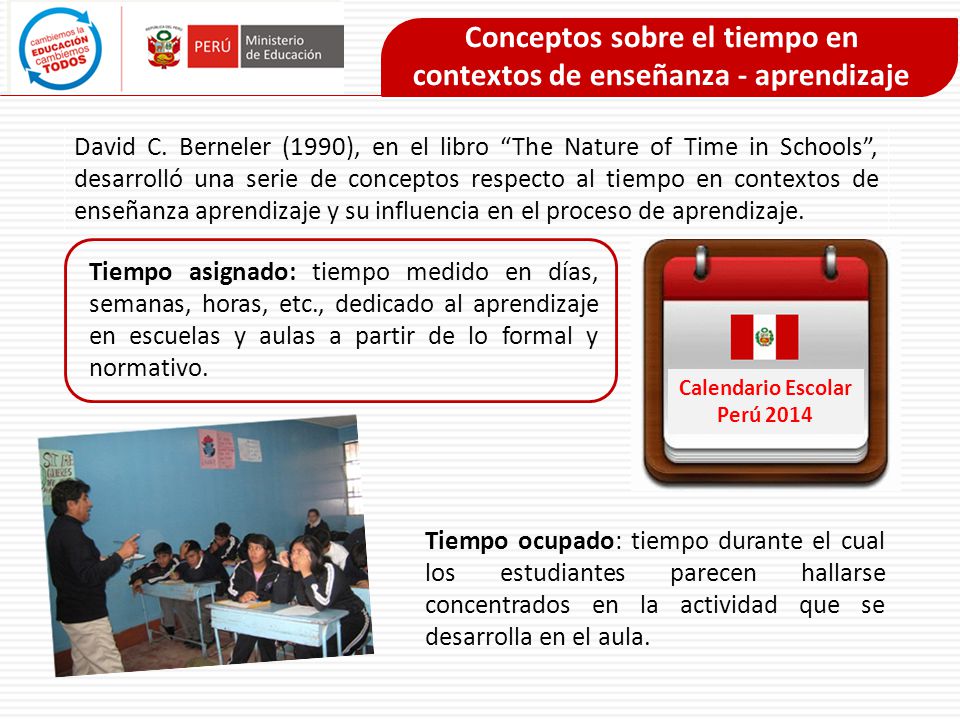 Conceptos sobre el tiempo en contextos de enseñanza - aprendizaje