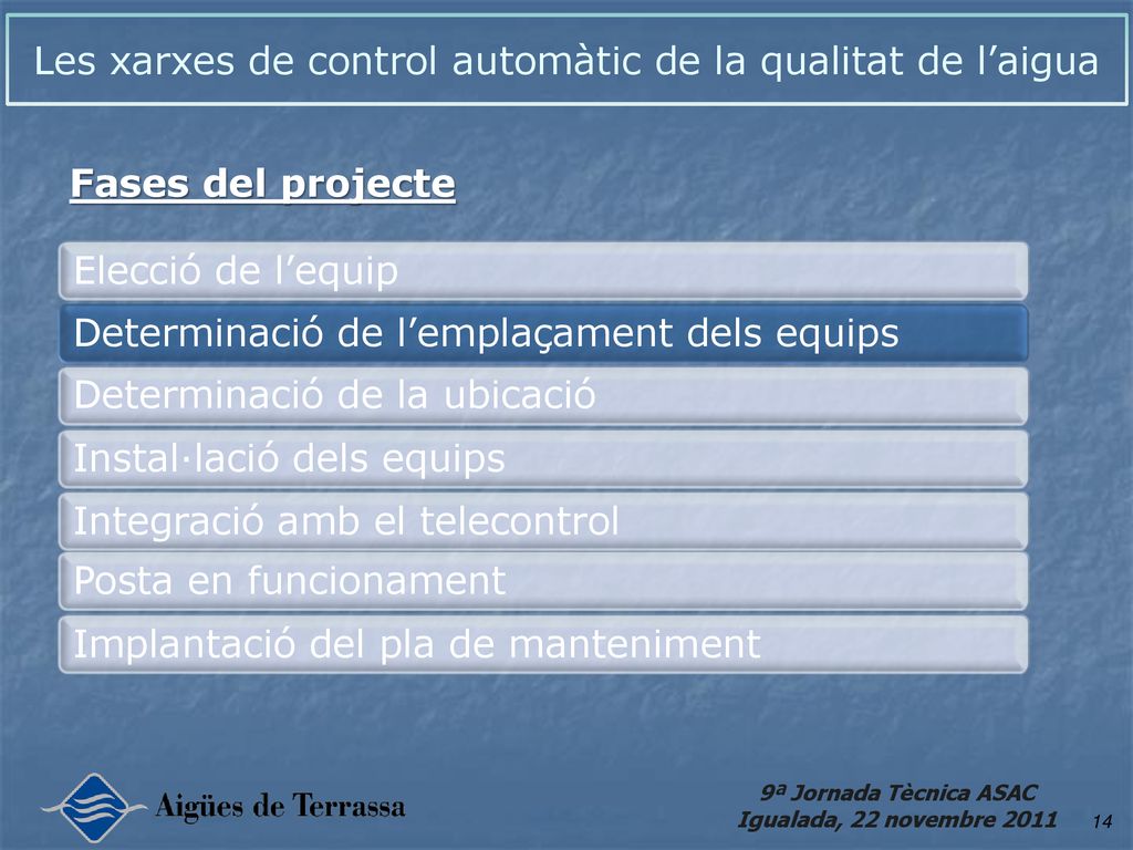 Les xarxes de control automàtic de la qualitat de l’aigua