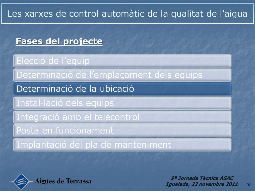 Les xarxes de control automàtic de la qualitat de l’aigua