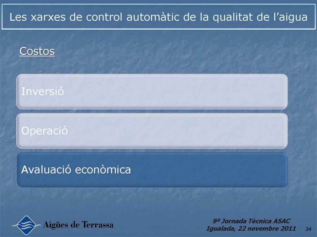 Les xarxes de control automàtic de la qualitat de l’aigua