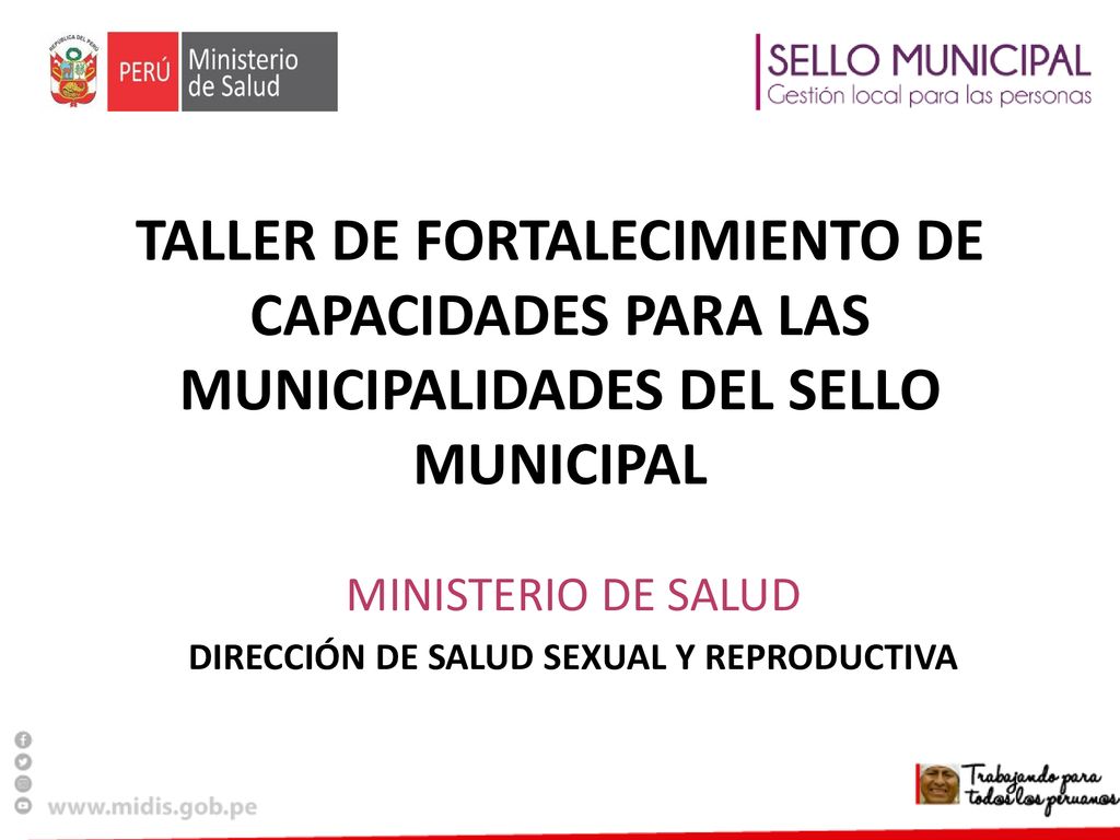 MINISTERIO DE SALUD DIRECCIÓN DE SALUD SEXUAL Y REPRODUCTIVA