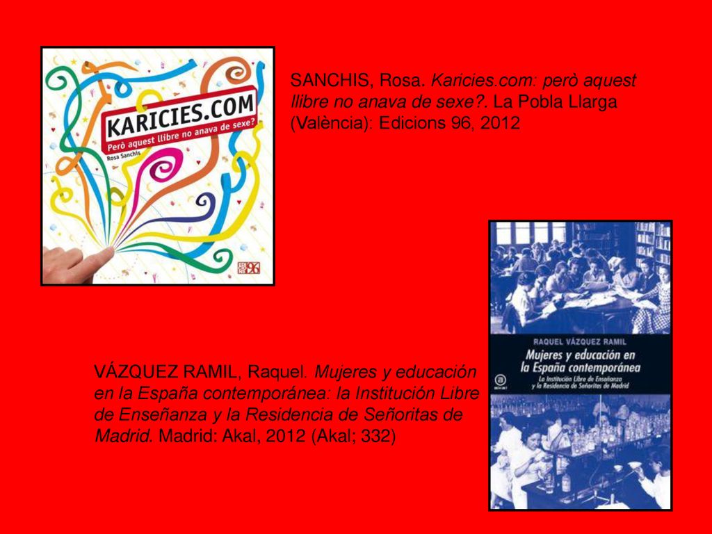 bvfdsx SANCHIS, Rosa. Karicies.com: però aquest llibre no anava de sexe . La Pobla Llarga (València): Edicions 96,