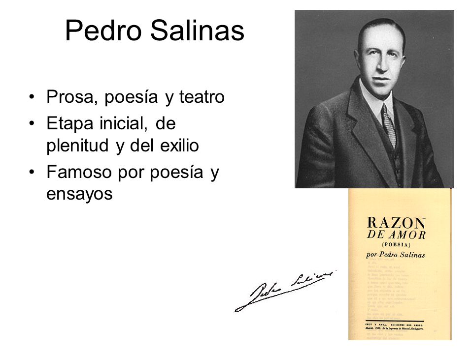 Pedro Salinas Prosa, poesía y teatro