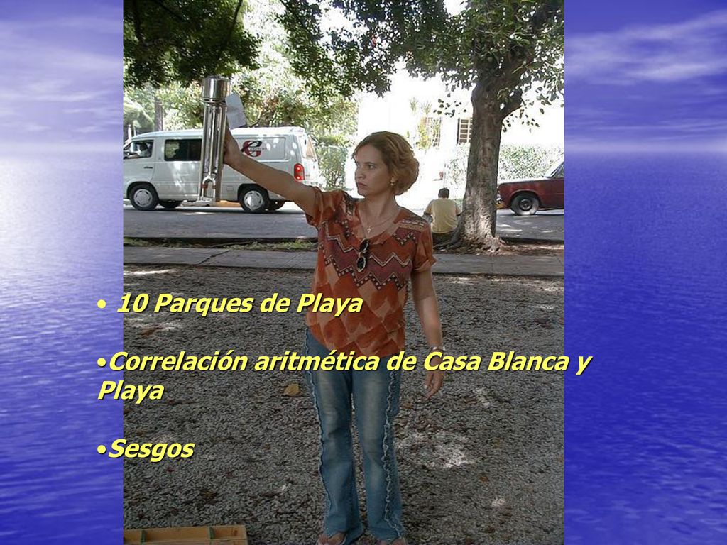 10 Parques de Playa Correlación aritmética de Casa Blanca y Playa Sesgos