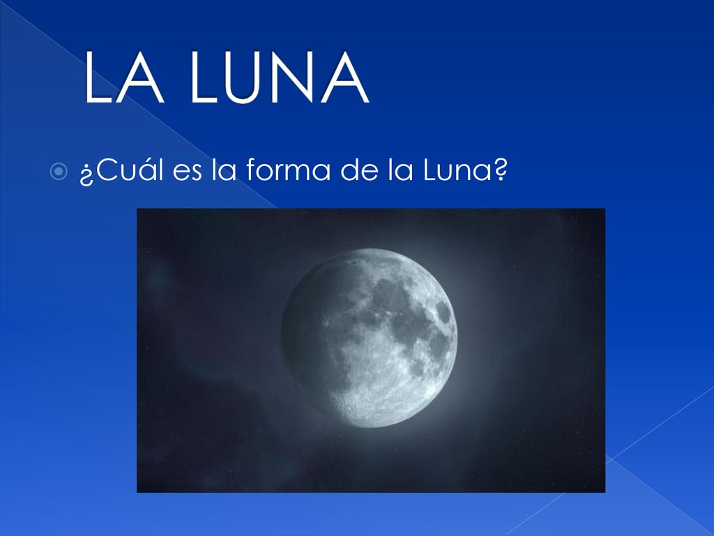 LA LUNA ¿Cuál es la forma de la Luna