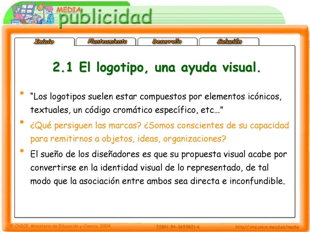 2.1 El logotipo, una ayuda visual.