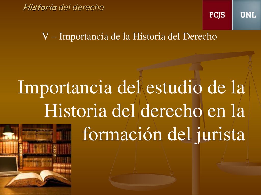 V – Importancia de la Historia del Derecho