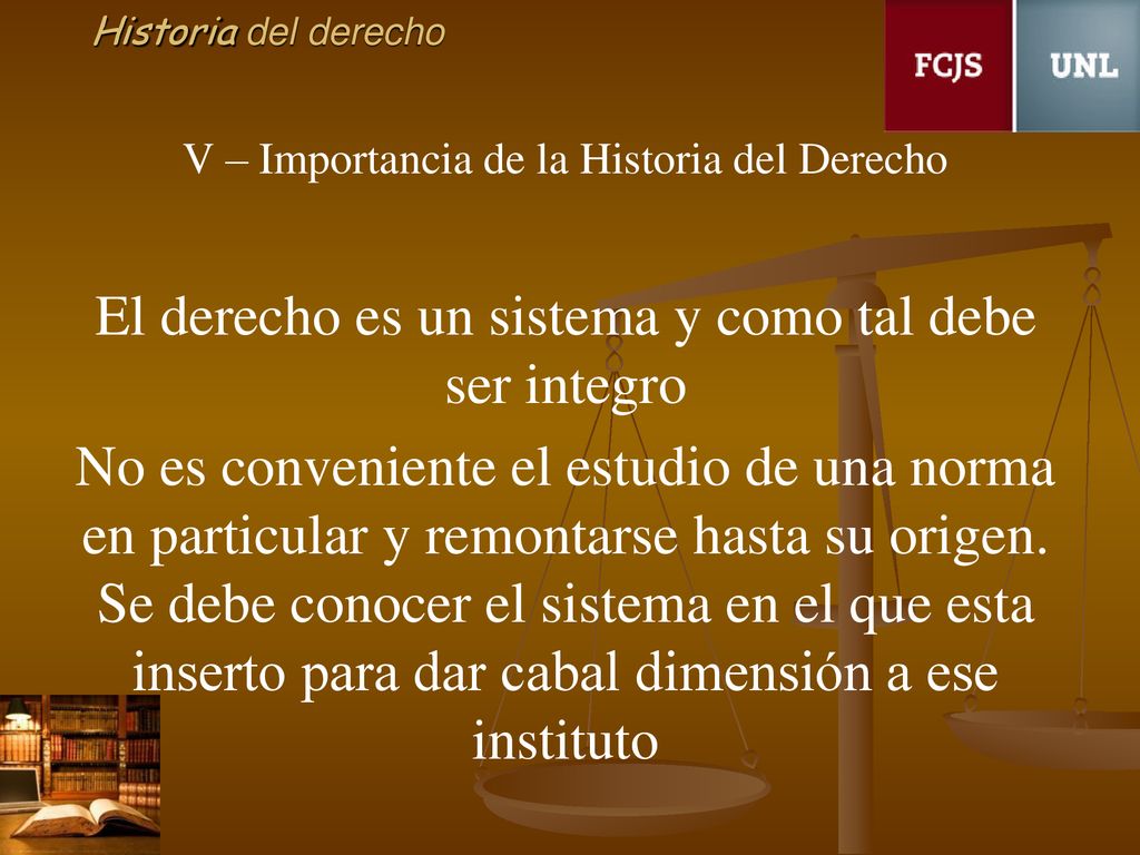 El derecho es un sistema y como tal debe ser integro