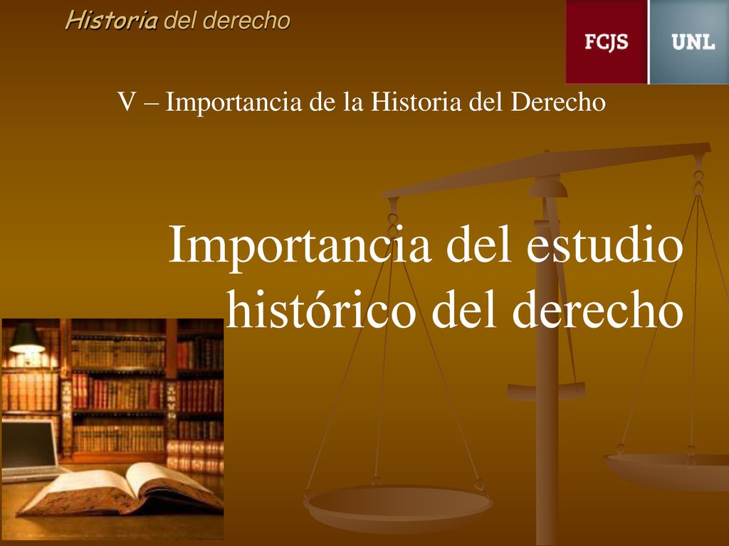 V – Importancia de la Historia del Derecho