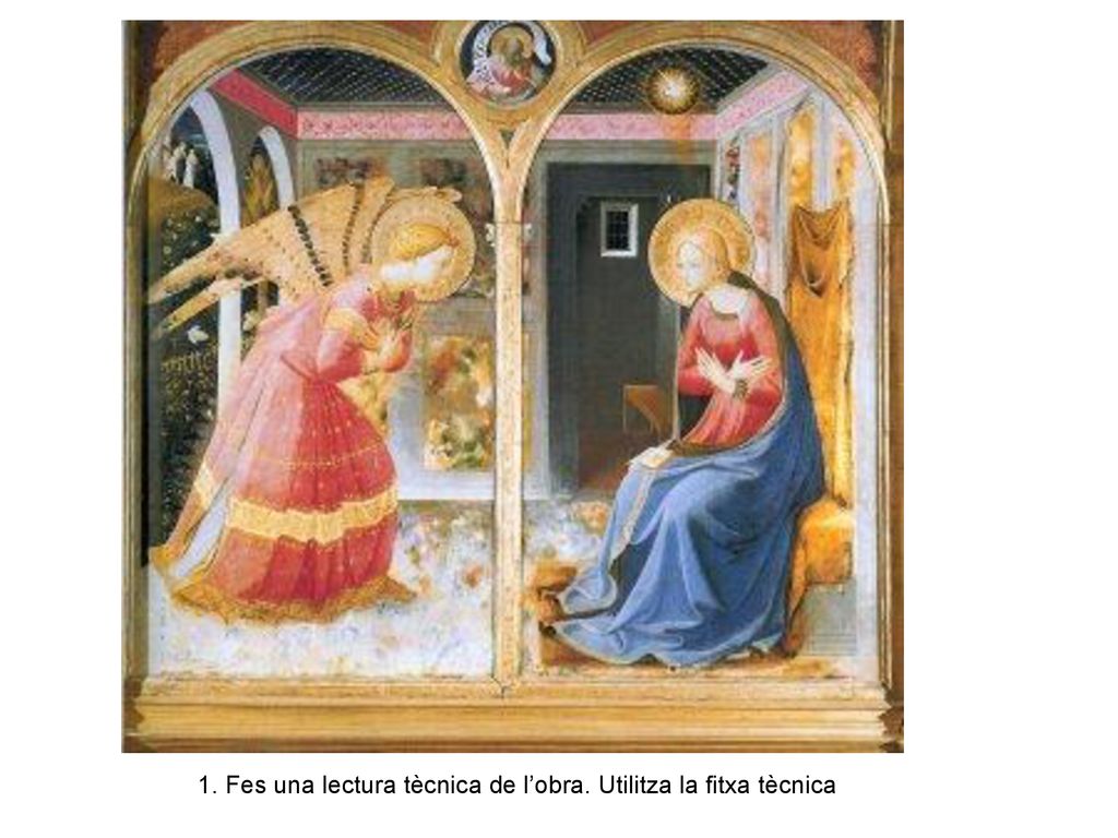 1. Fes una lectura tècnica de l’obra. Utilitza la fitxa tècnica