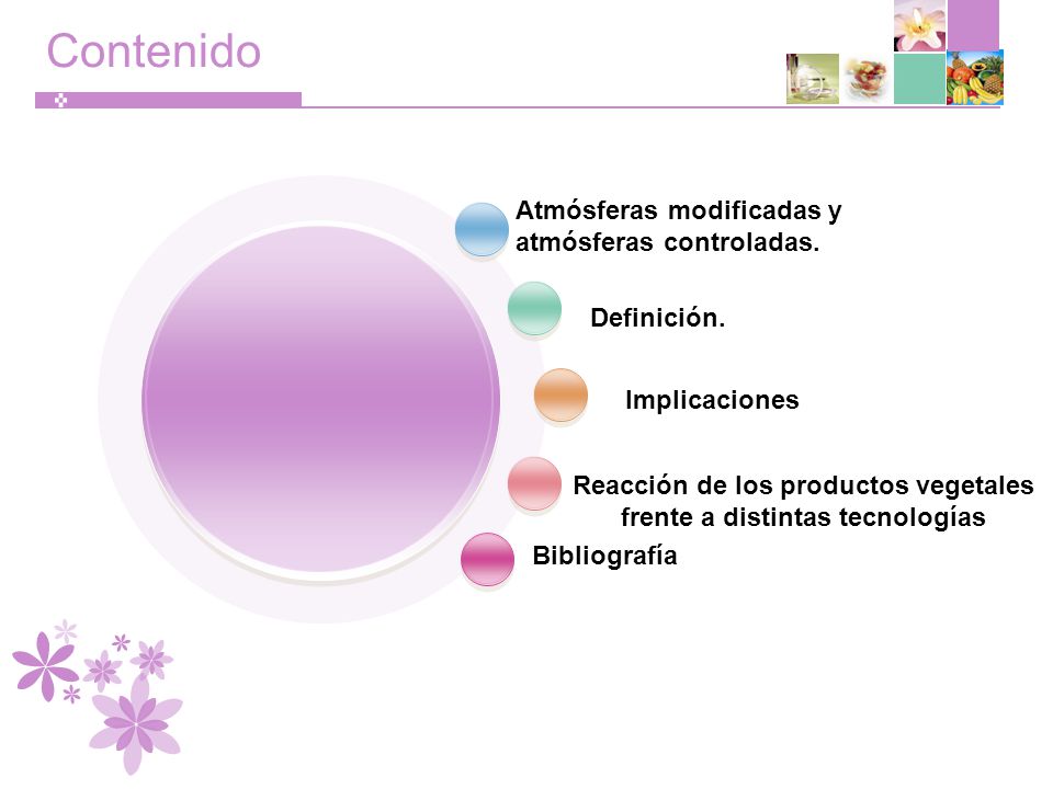 Reacción de los productos vegetales frente a distintas tecnologías