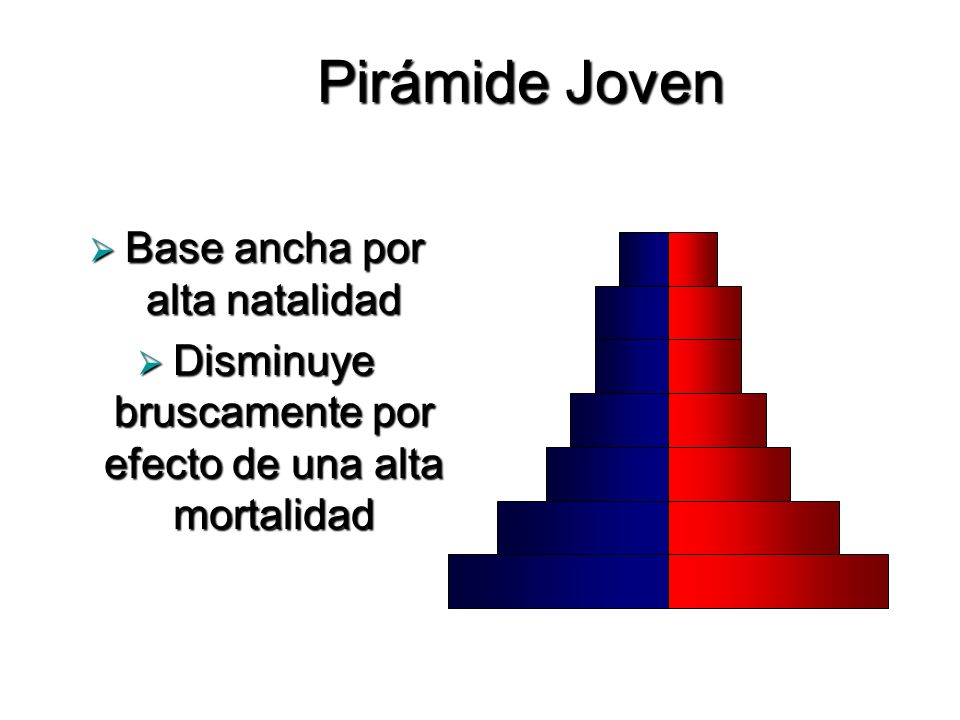 Pirámide Joven Base ancha por alta natalidad