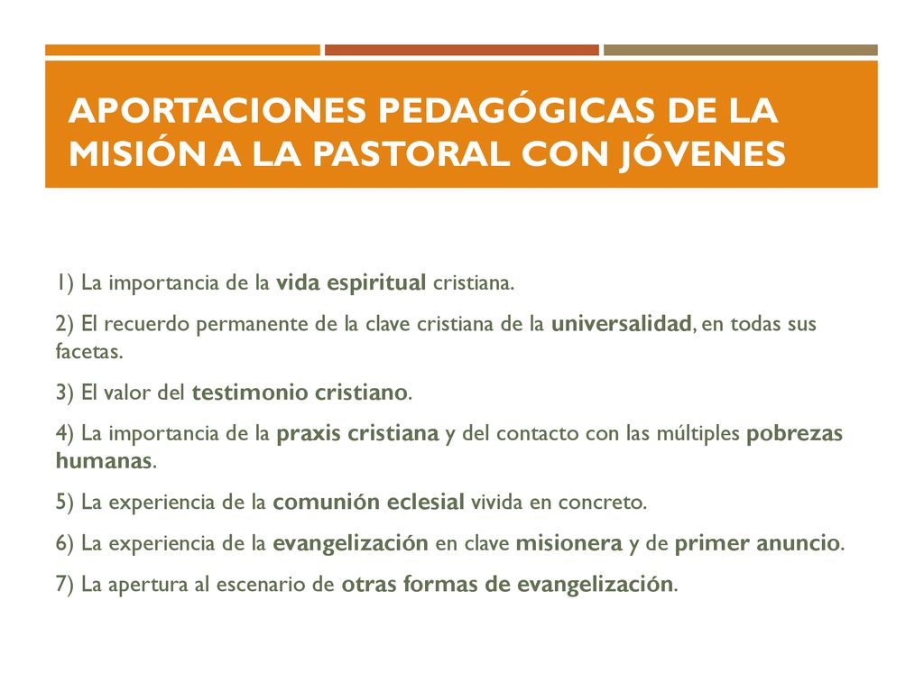 Aportaciones pedagógicas de la misión a la pastoral con jóvenes