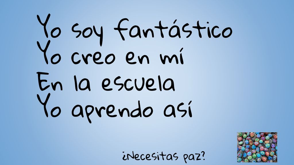 Yo soy fantástico Yo creo en mí En la escuela Yo aprendo así