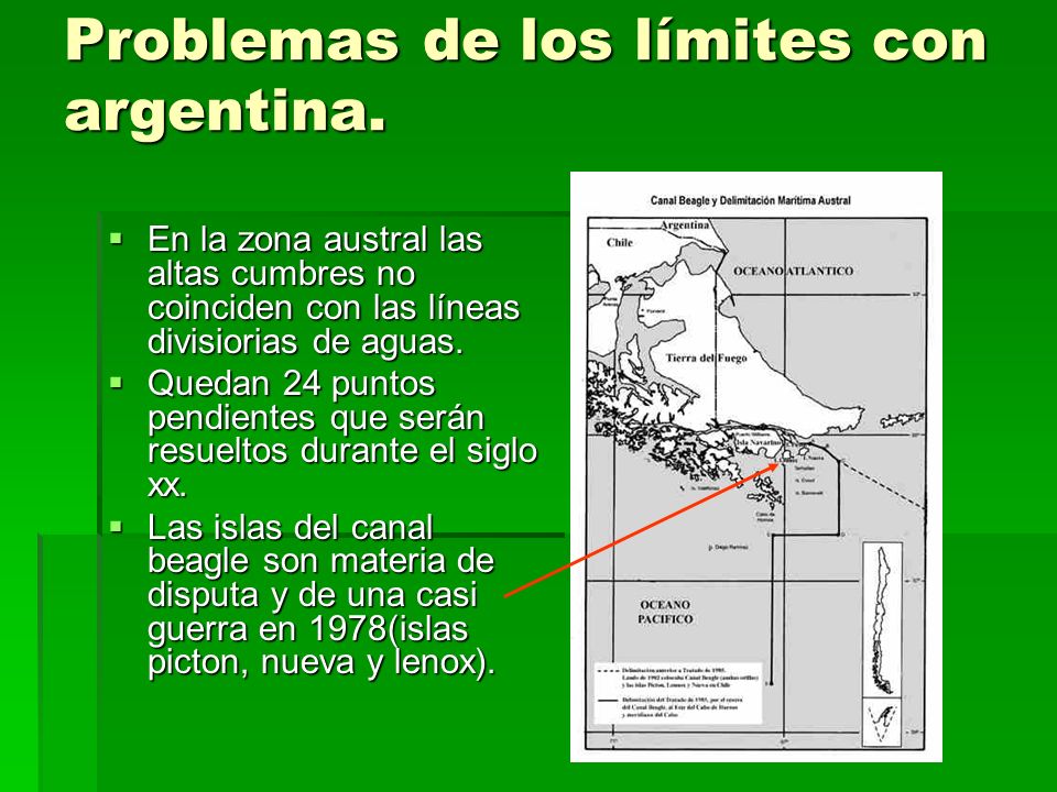 Problemas de los límites con argentina.