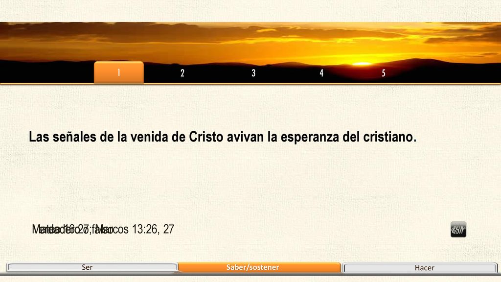 Las señales de la venida de Cristo avivan la esperanza del cristiano.
