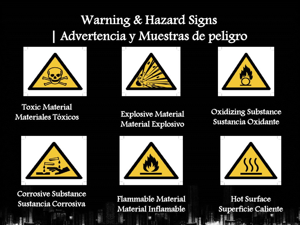 Warning & Hazard Signs | Advertencia y Muestras de peligro