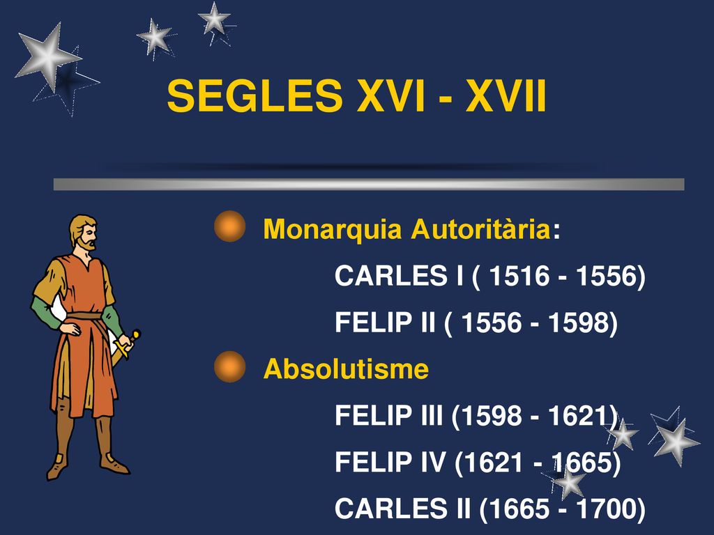 SEGLES XVI - XVII Monarquia Autoritària: CARLES I ( )