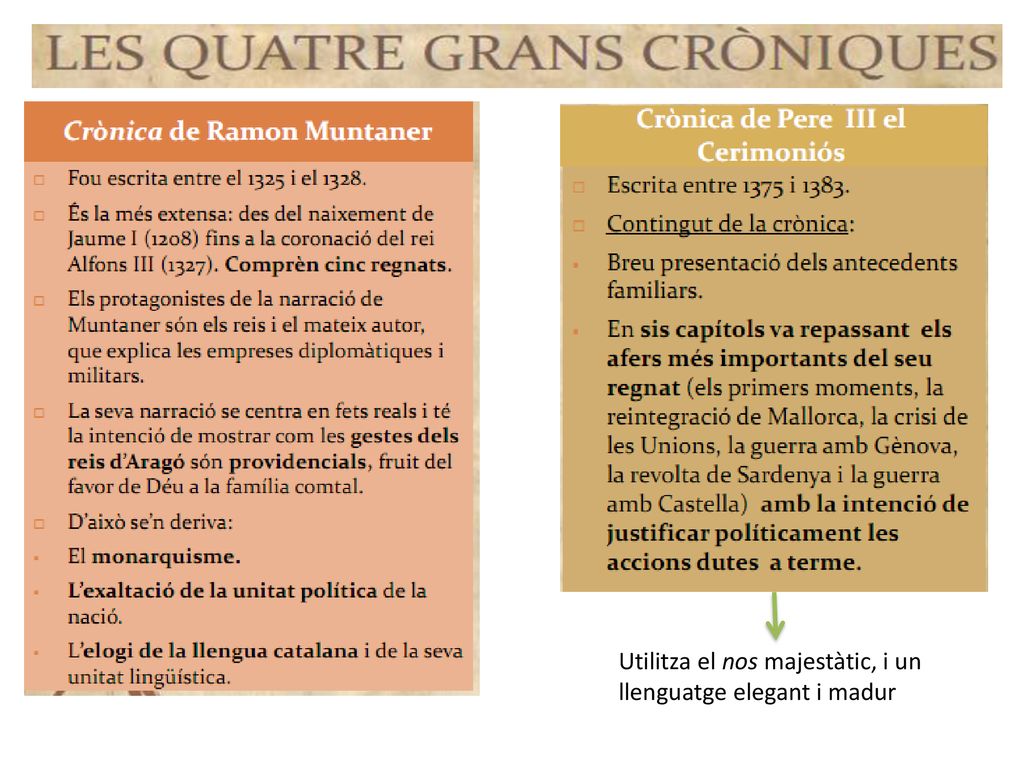 Utilitza el nos majestàtic, i un llenguatge elegant i madur