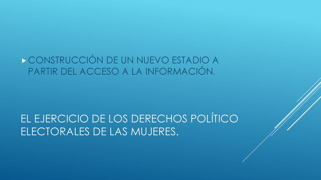 el ejercicio de los derechos político electorales de las mujeres.