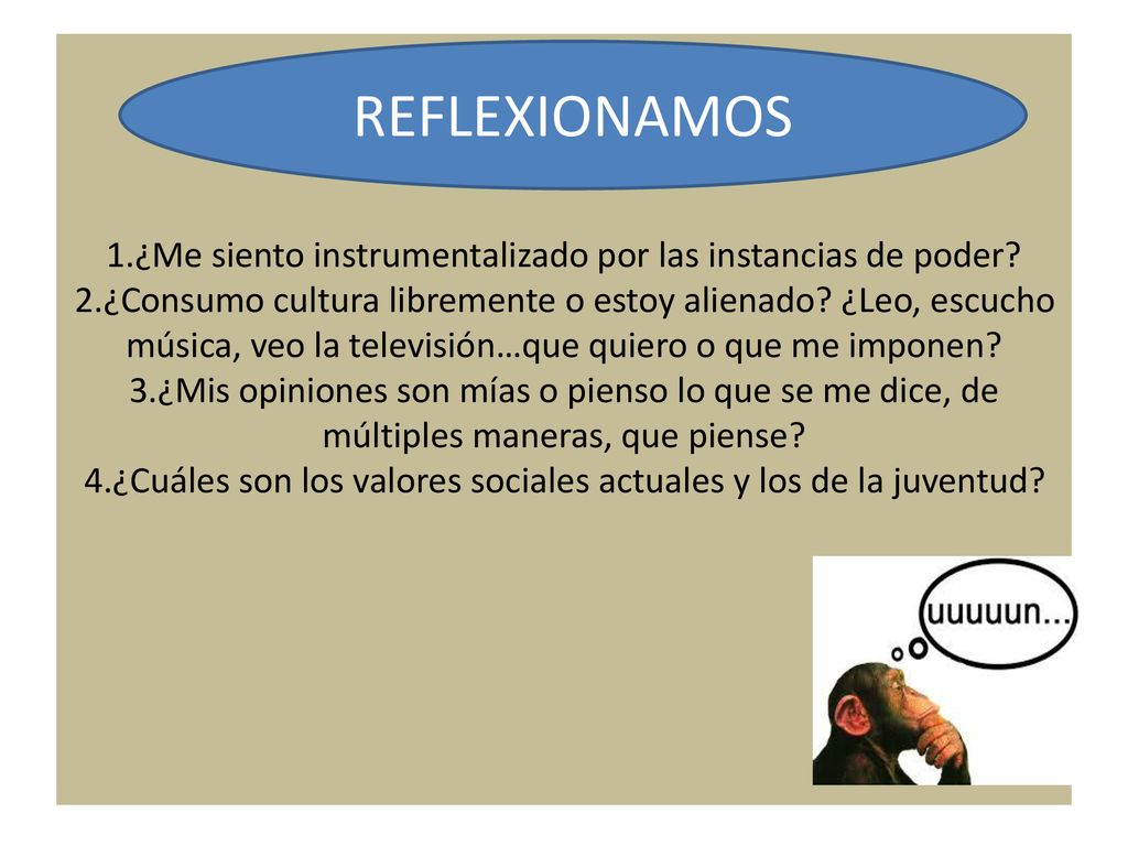 1. ¿Me siento instrumentalizado por las instancias de poder. 2