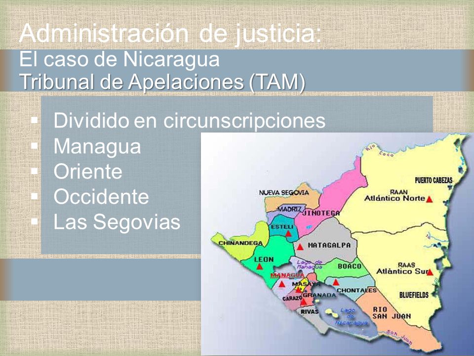 Administración de justicia: El caso de Nicaragua Tribunal de Apelaciones (TAM)