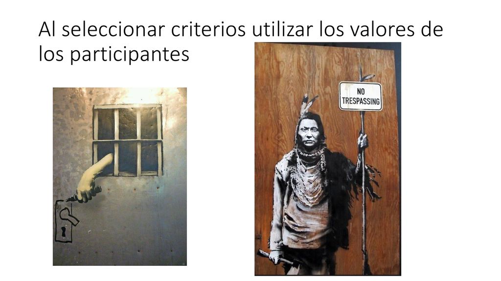 Al seleccionar criterios utilizar los valores de los participantes