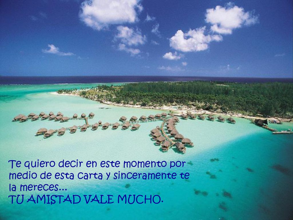 Te quiero decir en este momento por medio de esta carta y sinceramente te la mereces...