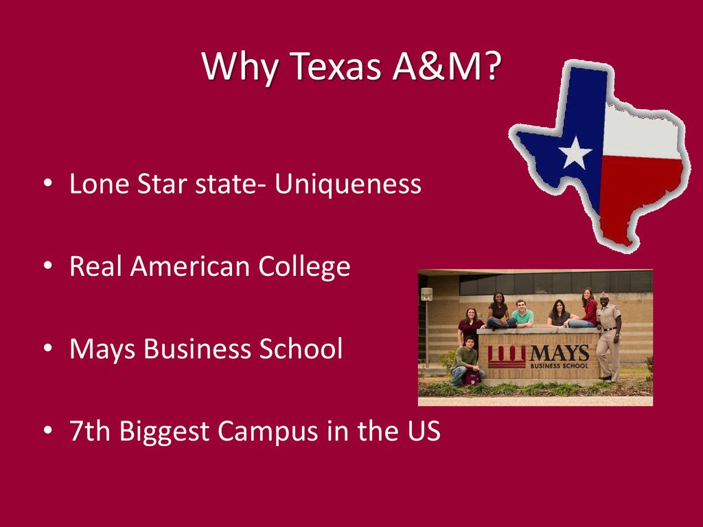 Why Texas A&M Lone Star state- Uniqueness Real American College