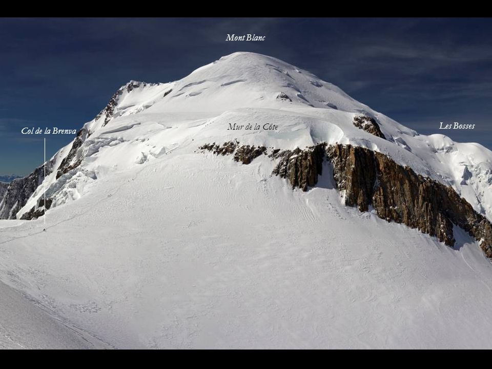 Mont Blanc Mur de la Côte Les Bosses Col de la Brenva