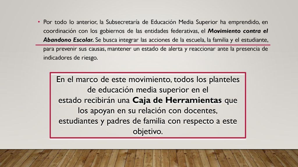 estudiantes y padres de familia con respecto a este objetivo.