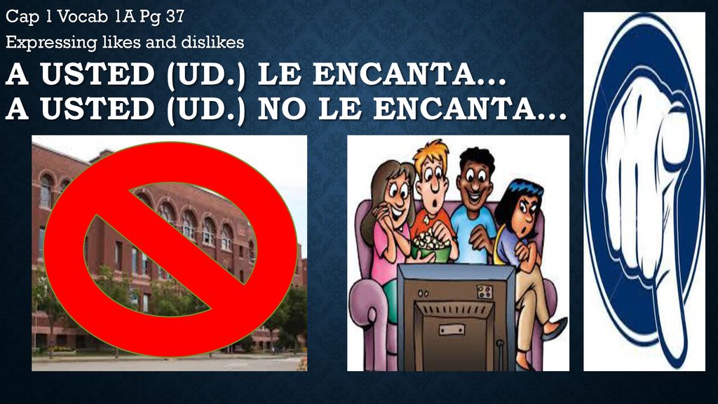 A usted (ud.) le encanta… A usted (ud.) no le encanta…