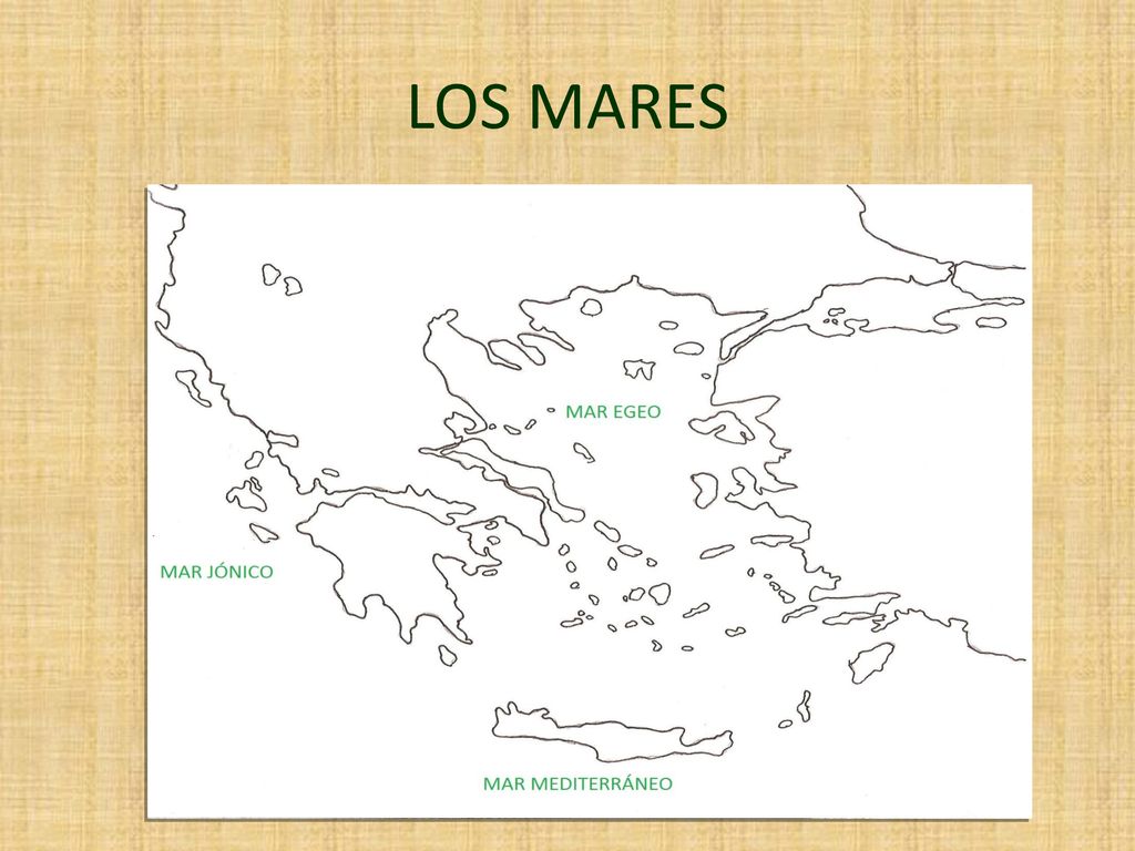 LOS MARES El nombre de mar Jónico proviene de Io, amante de Zeus que fue transformada en vaca y tuvo que salir huyendo hasta Egipto.