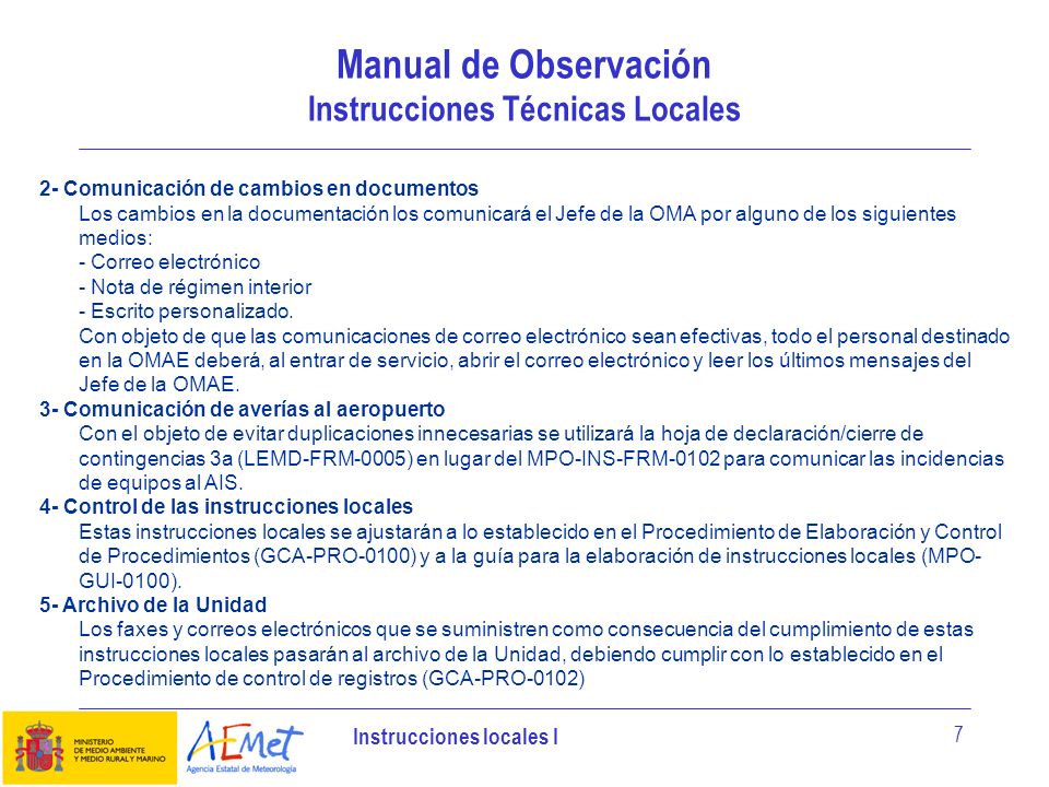 Javier Casado Módulo Formativo: Meteorología aeronáutica Instrucciones  locales I Fase de Capacitación para funcionarios del Cuerpo. - ppt descargar