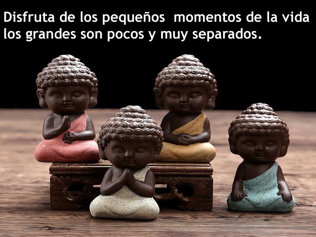 Disfruta de los pequeños momentos de la vida los grandes son pocos y muy separados.
