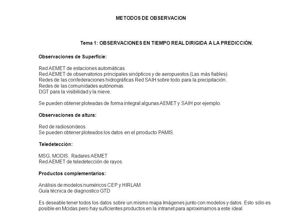 METODOS DE OBSERVACION