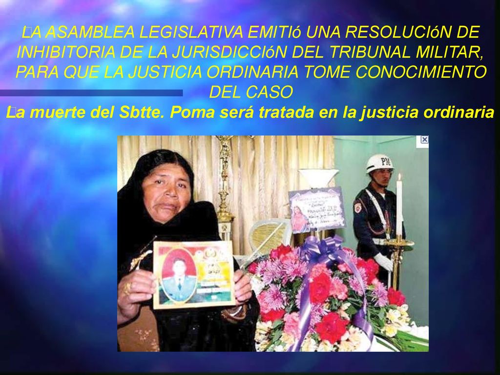 ﻿La muerte del Sbtte. Poma será tratada en la justicia ordinaria