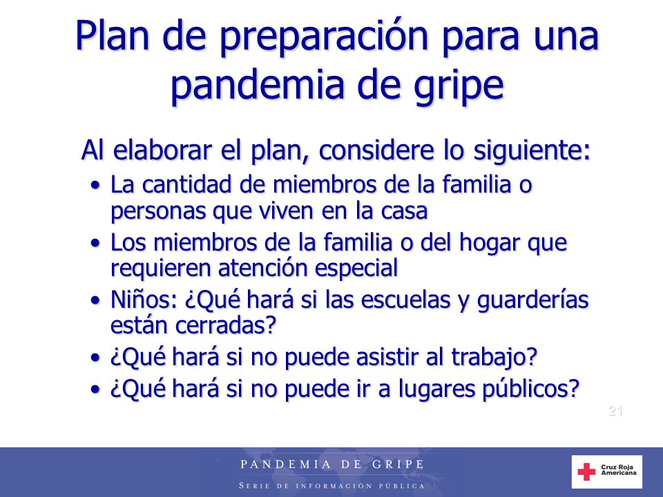 Plan de preparación para una pandemia de gripe