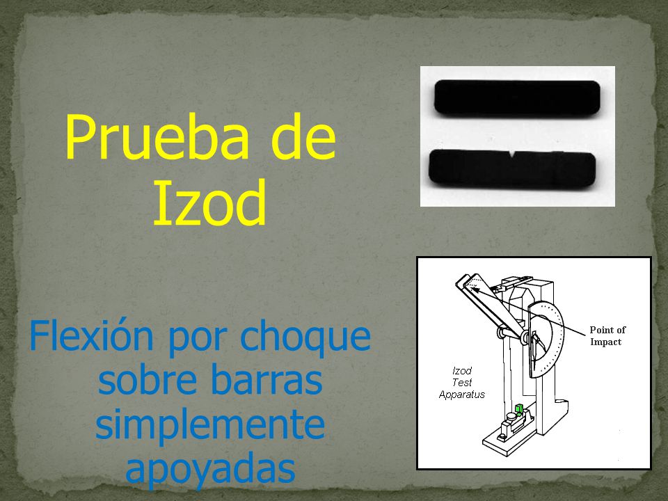 Flexión por choque sobre barras simplemente apoyadas