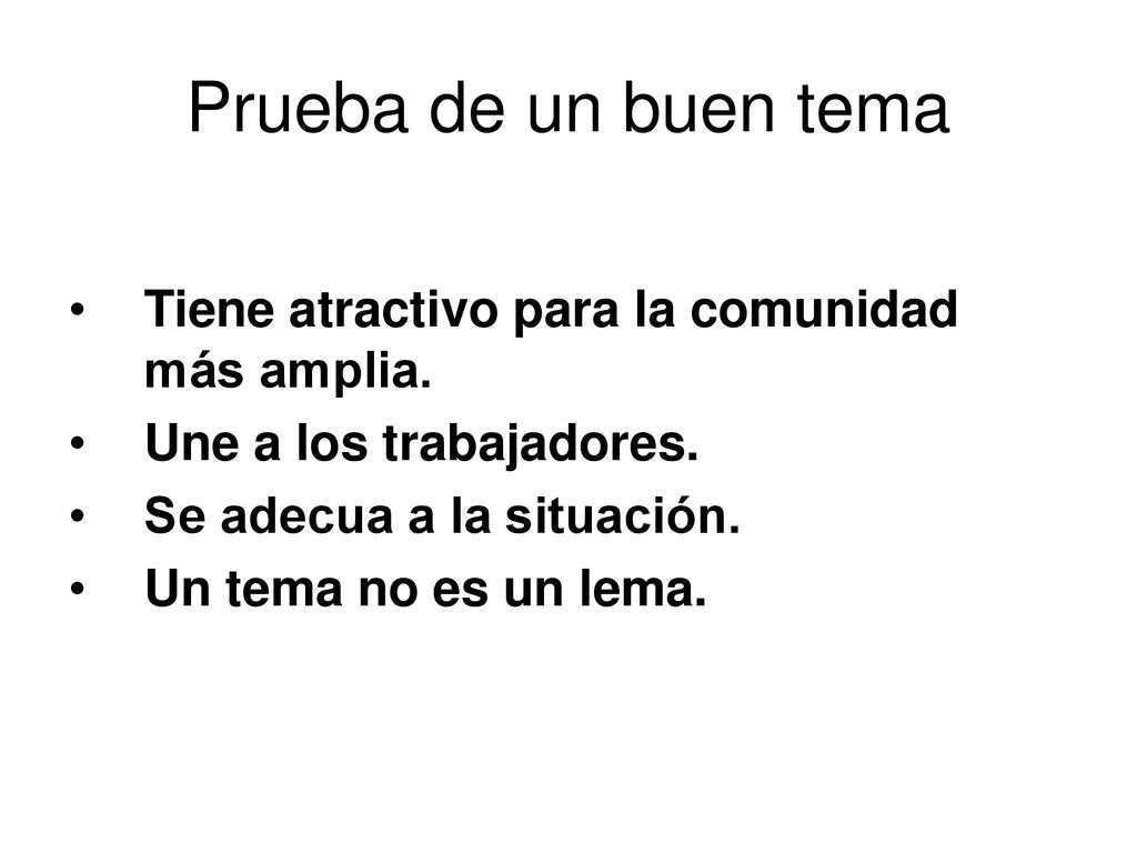Prueba de un buen tema Tiene atractivo para la comunidad más amplia.