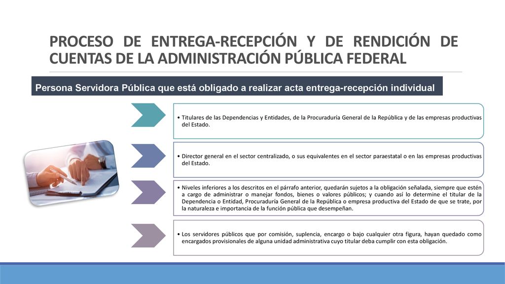 PROCESO DE ENTREGA-RECEPCIÓN Y DE RENDICIÓN DE CUENTAS DE LA ADMINISTRACIÓN PÚBLICA FEDERAL