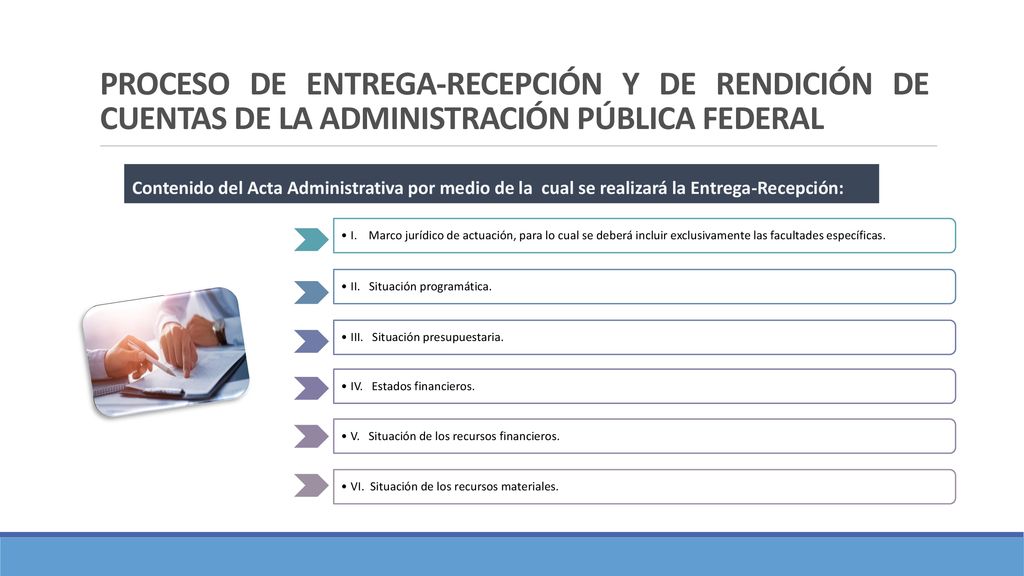 PROCESO DE ENTREGA-RECEPCIÓN Y DE RENDICIÓN DE CUENTAS DE LA ADMINISTRACIÓN PÚBLICA FEDERAL