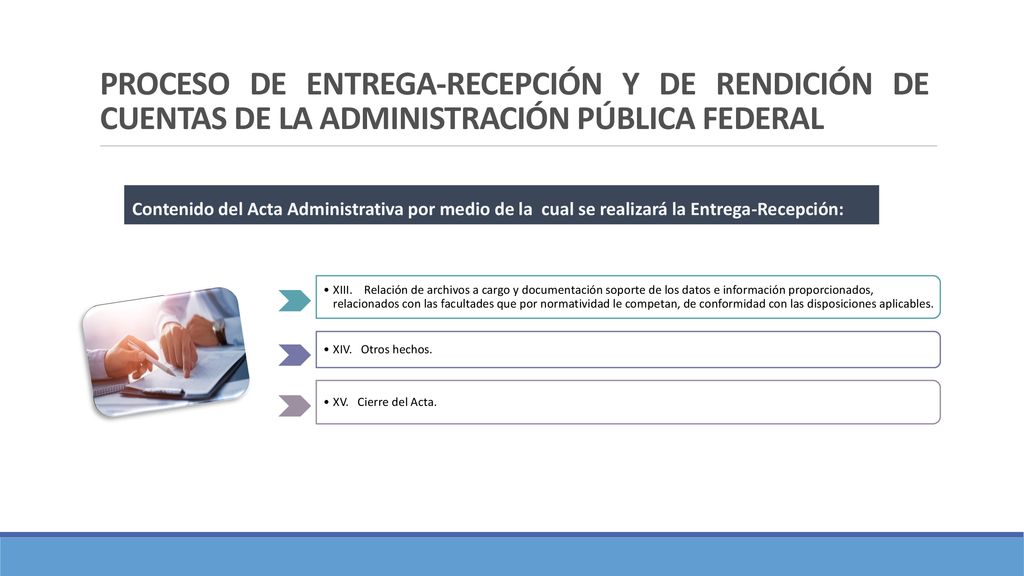 PROCESO DE ENTREGA-RECEPCIÓN Y DE RENDICIÓN DE CUENTAS DE LA ADMINISTRACIÓN PÚBLICA FEDERAL